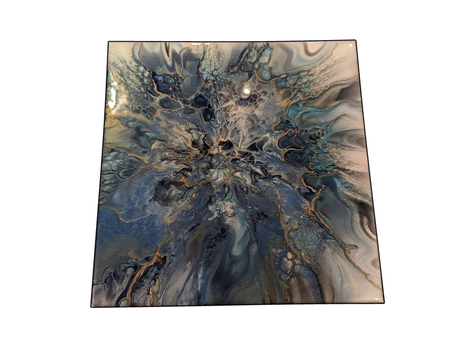 Original abstract fluid-art painting by Devon Leigh Mooers from the Bloom Series collection, identified as Studio 24030502.