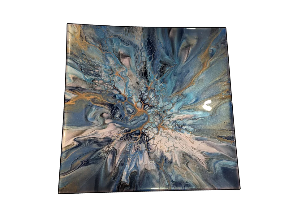 Original abstract fluid-art painting by Devon Leigh Mooers from the Bloom Series collection, identified as Studio 24030503.