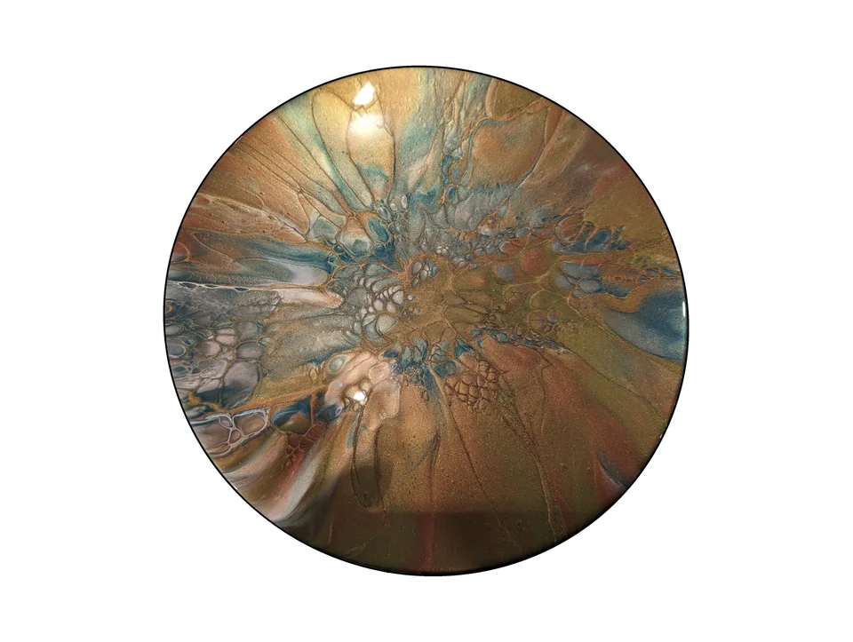 Original abstract fluid-art painting by Devon Leigh Mooers from the Bloom Series collection, identified as Studio 24030603.