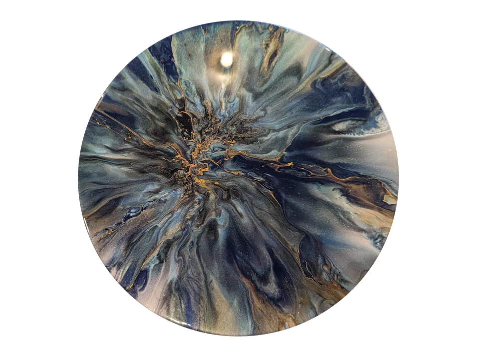 Original abstract fluid-art painting by Devon Leigh Mooers from the Bloom Series collection, identified as Studio 24030607.