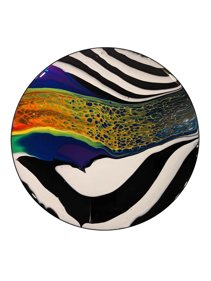 Original abstract fluid-art painting by Devon Leigh Mooers from the Bold & Colorful collection, identified as Study 02.