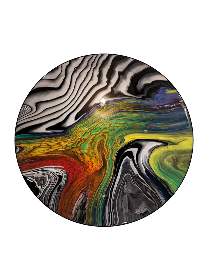 Original abstract fluid-art painting by Devon Leigh Mooers from the Bold & Colorful collection, identified as Study 06.