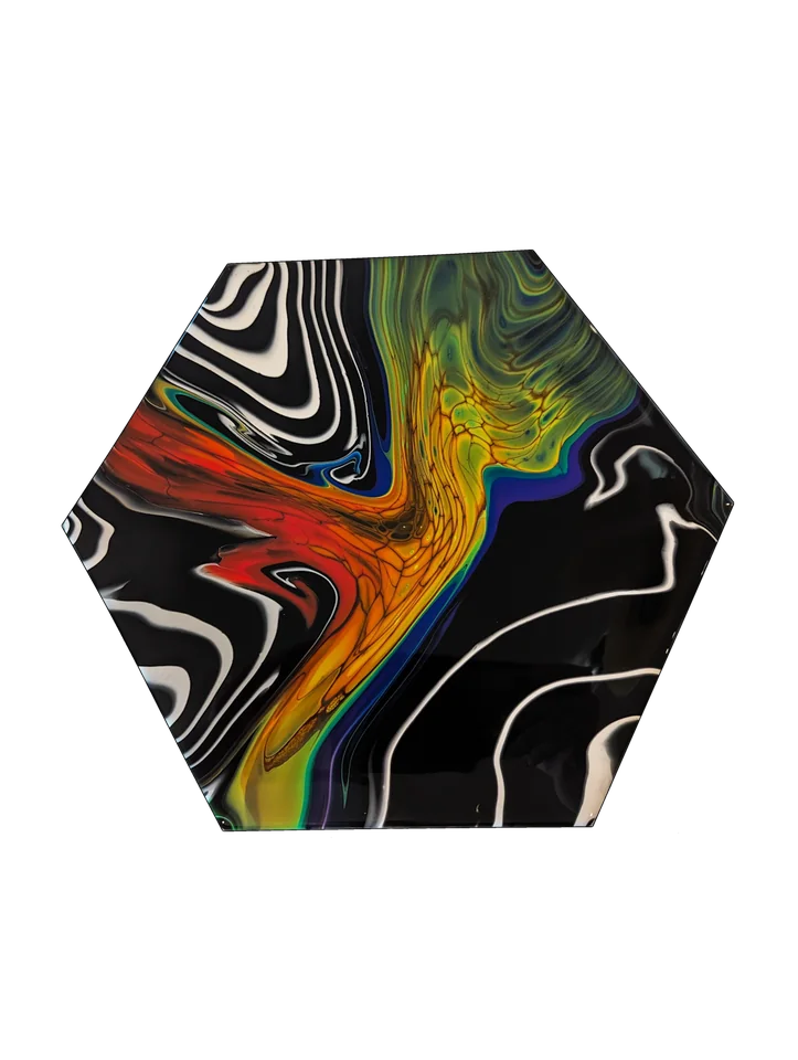 Original abstract fluid-art painting by Devon Leigh Mooers from the Bold & Colorful collection, identified as Study 09.