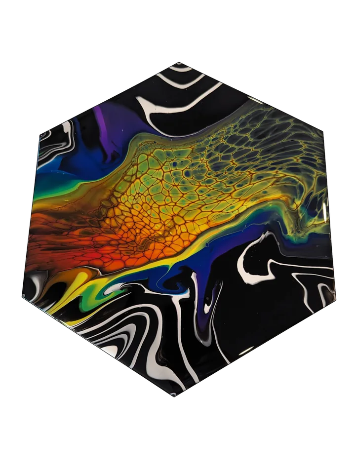 Original abstract fluid-art painting by Devon Leigh Mooers from the Bold & Colorful collection, identified as Study 11.