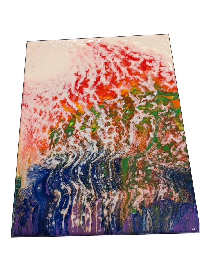 Original abstract fluid-art painting by Devon Leigh Mooers from the Bold & Colorful collection, identified as Study 13.