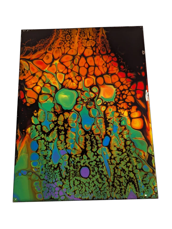Original abstract fluid-art painting by Devon Leigh Mooers from the Bold & Colorful collection, identified as Study 16.