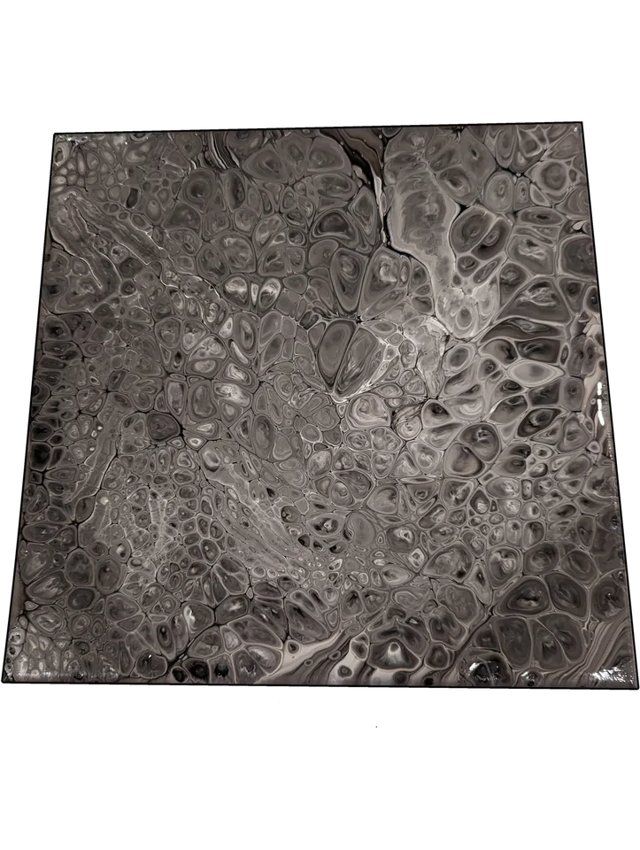 Original abstract fluid-art painting by Devon Leigh Mooers from the Monochromatic collection, identified as Study 02.