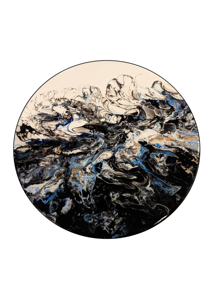 Original abstract fluid-art painting by Devon Leigh Mooers from the Other Work collection, identified as Study 18.