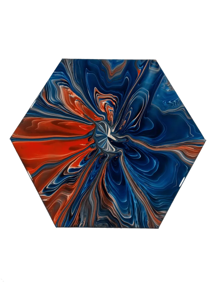 Original abstract fluid-art painting by Devon Leigh Mooers from the Bold & Colorful collection, identified as Studio Piece.